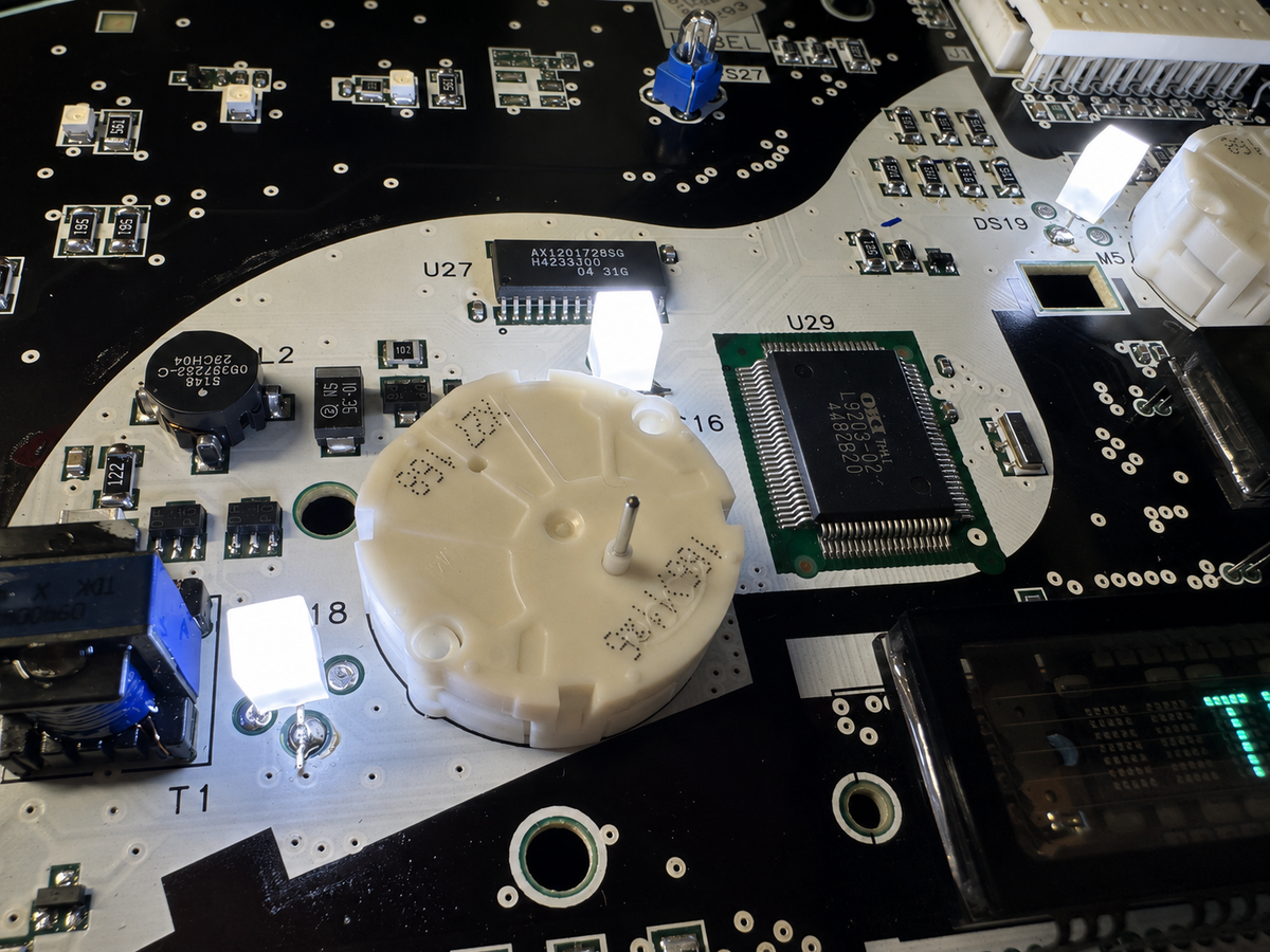 03-06 GM White LED Kit installed on circuit board