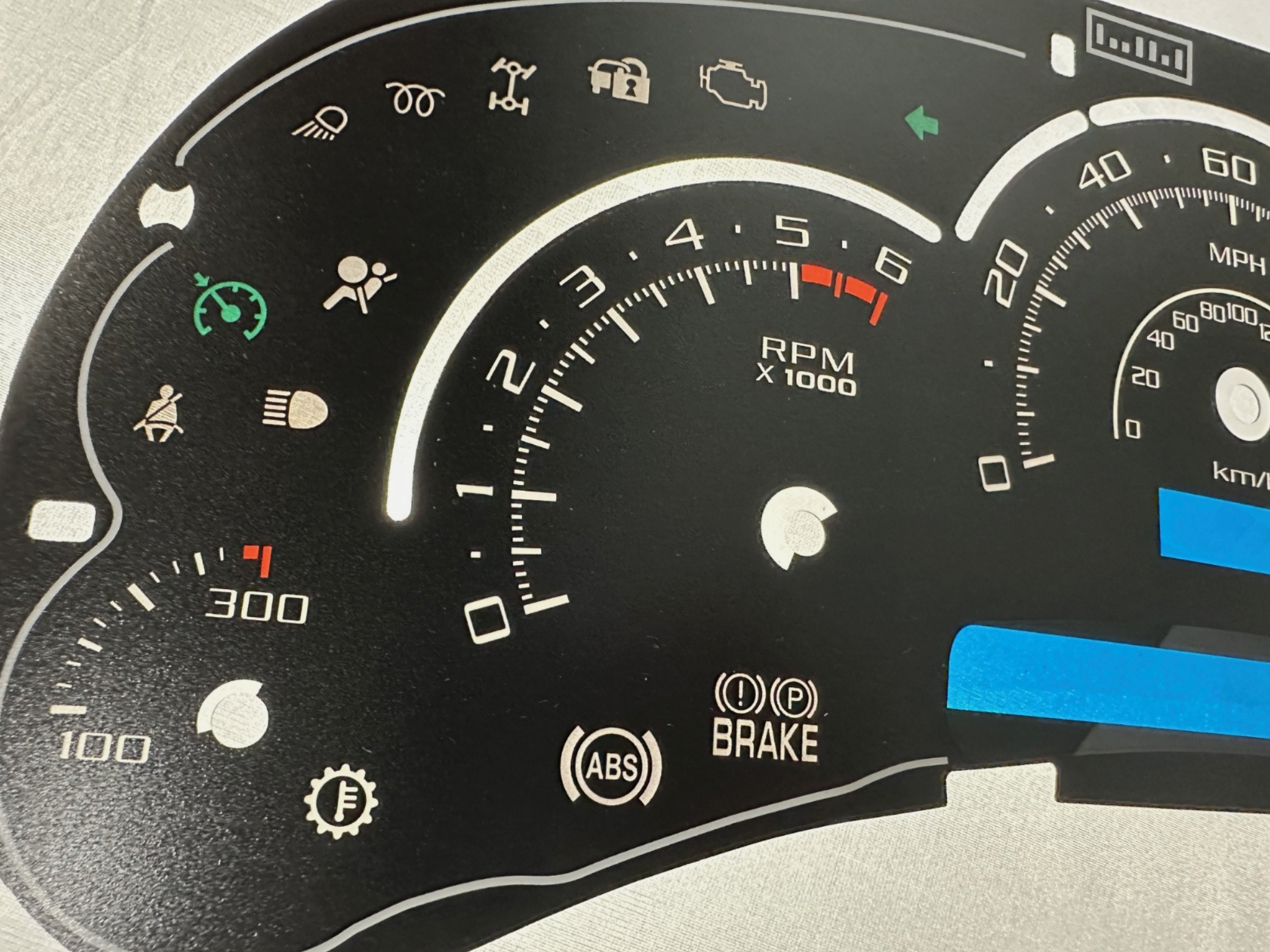LED Edition Cadillac Escalade Gauge Face Silverado Tahoe Sierra 03-05