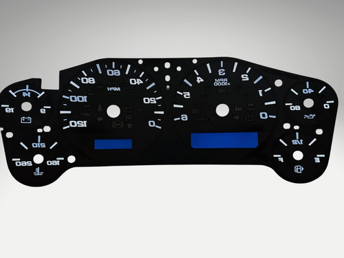 Custom White Gauge Face Overlay 2007-2013 Silverado Sierra Tahoe Gas Clusters