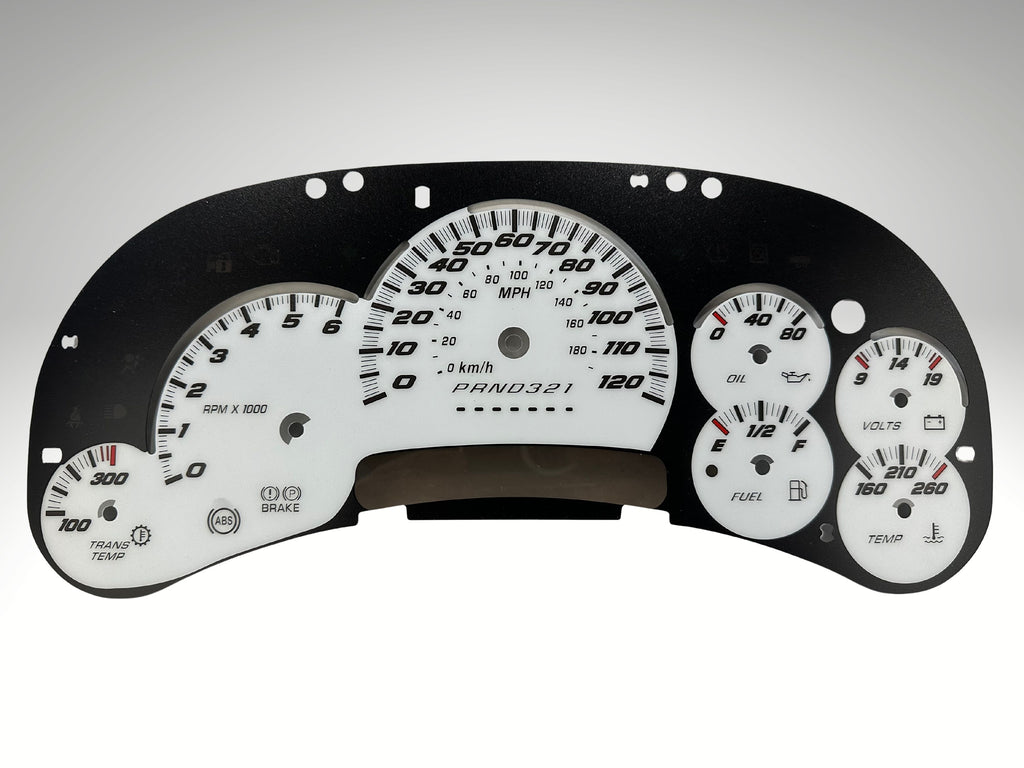 2006-2007 White SS Style Gauge Face 07 Classic