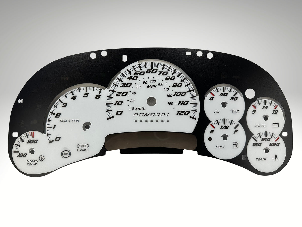 2006-2007 White SS Style Gauge Face 07 Classic