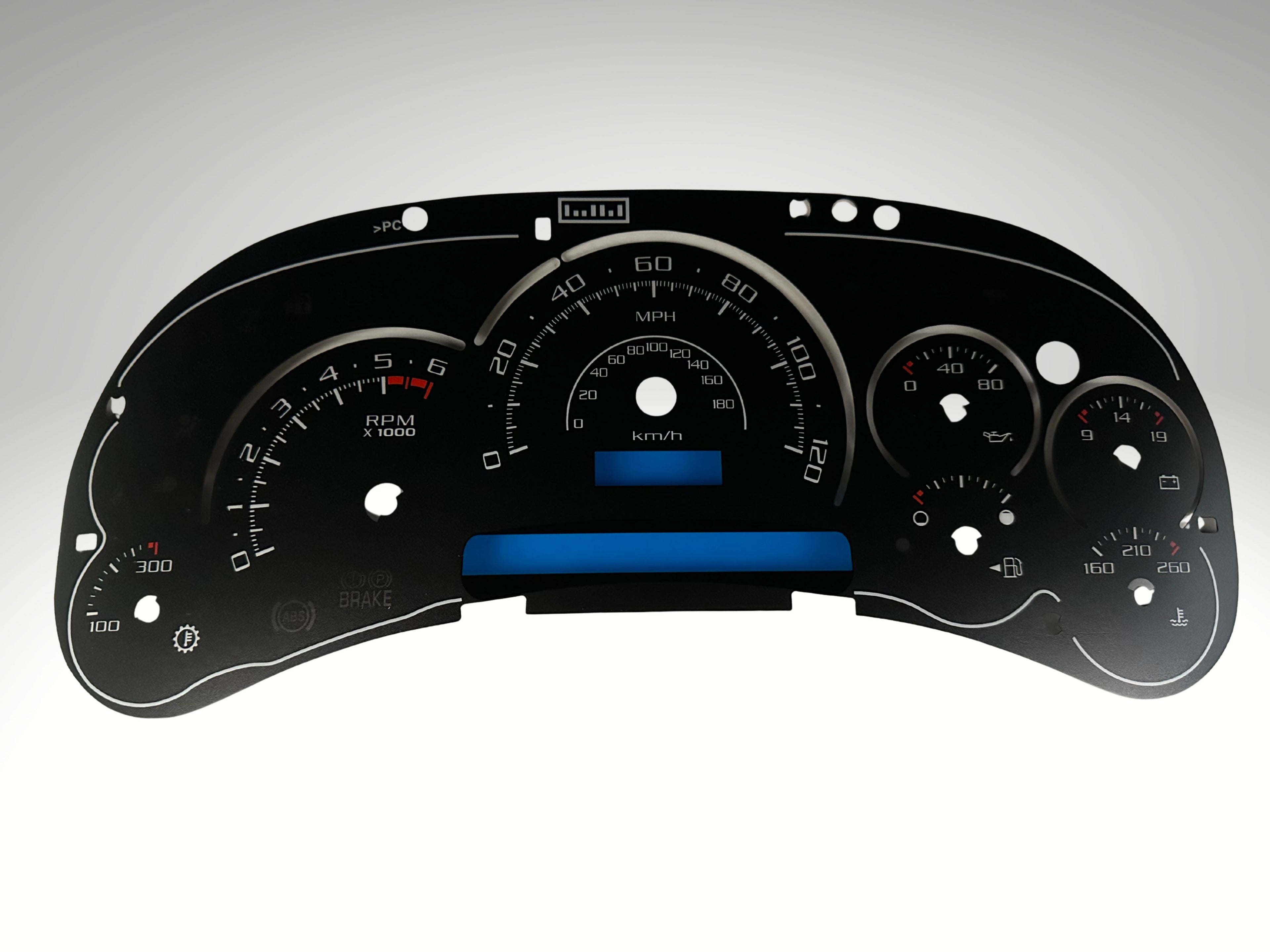 LED Edition Cadillac Escalade Gauge Face Silverado Tahoe Sierra 03-05